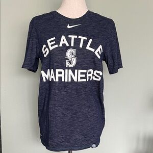 Nike Seattle Mariners Heather Navy and Teal Dri-FIT Athletic Tee